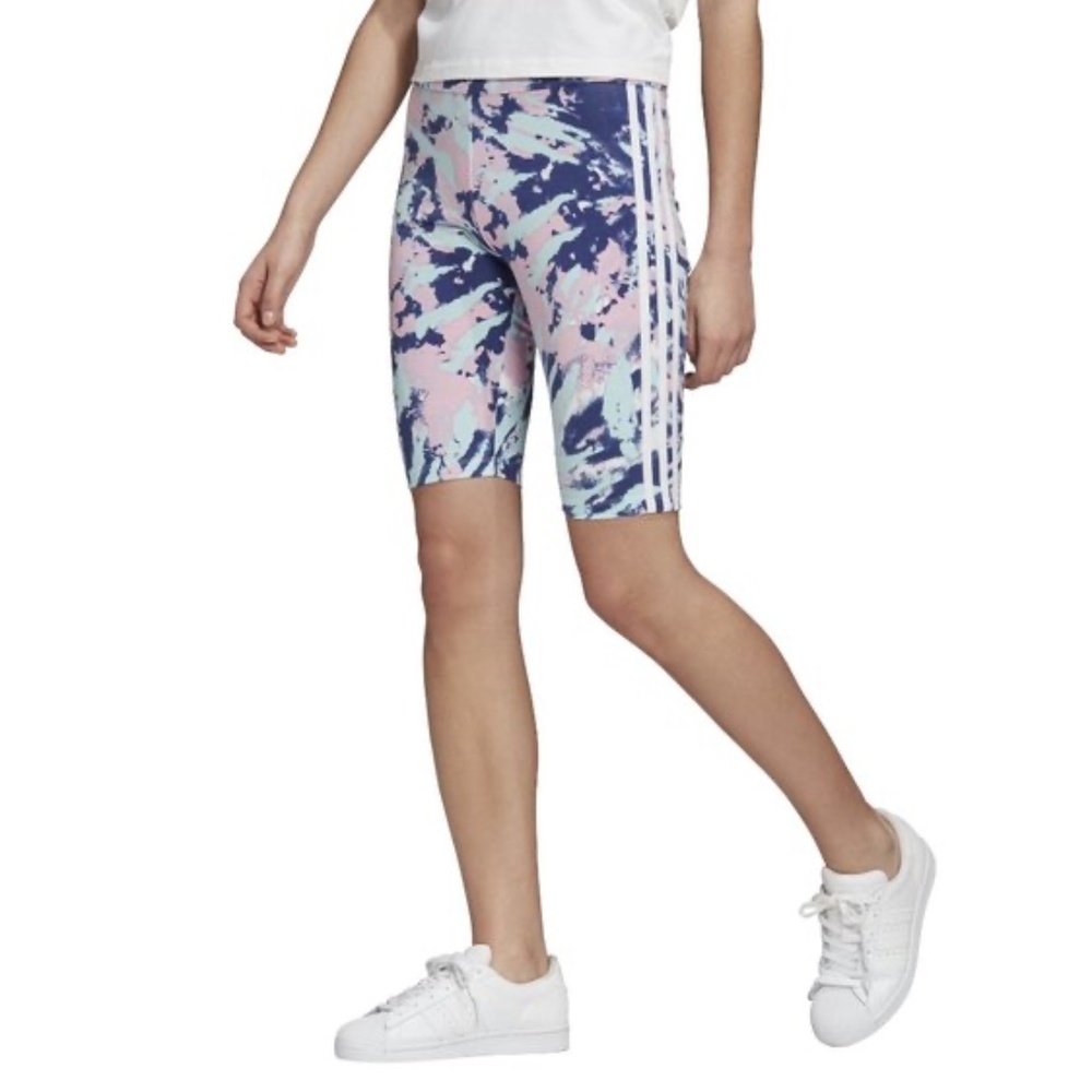 Adidas Originals Tie Dye Short Tight Blue New With Tags